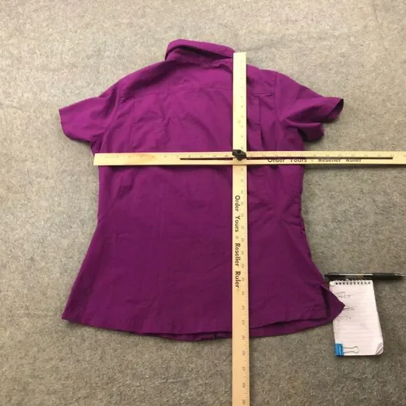 Columbia Shirt Womens XS Purple Short Sleeve Vented Fishing Outdoors PFG * - Picture 11 of 15